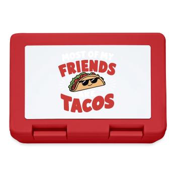 Sarcastic Taco humor All my friends are Tacos - Lunchbox - red - Front