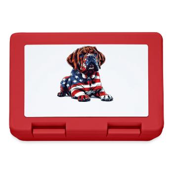 Bullmastiff Dog 4th of July American Flag Gifts - Brotdose - Rot - Vorne