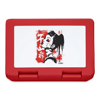 Fille japonaise cool - Boîte à goûter - rouge - Devant