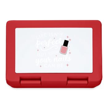 Life isn't perfect but your nails can be Nail Tech - Lunchbox - red - Front