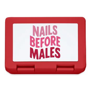 Nail before Males Nail Tech Nail Tech esthéticienne J - Boîte à goûter - rouge - Devant