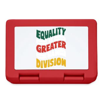 Equality is greater than division African History - Lunchbox - red - Front