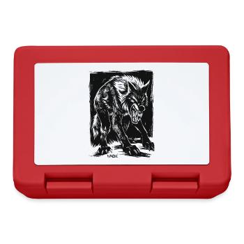 Evil Horror Werewolf or Wolf - Lunchbox - red - Front