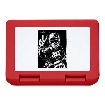 Motards avec signe de paix pour le motocross - Boîte à goûter - rouge - Devant