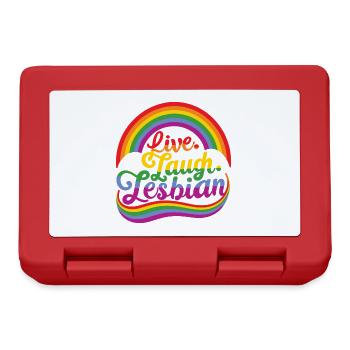 Live Lachen Lesbisch Lesbisch Pride LGBTQ+ Pride Mont - Brotdose - Rot - Vorne
