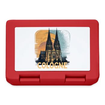 Cologne Cathedral Cologne Vintage Silhouette Cologne Skyline - Lunchbox - red - Front