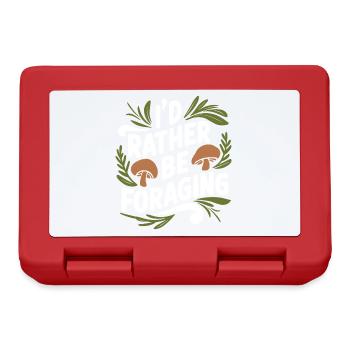 I'd rather be Foraging Mushroom Hunting Fungi Love - Lunchbox - red - Front