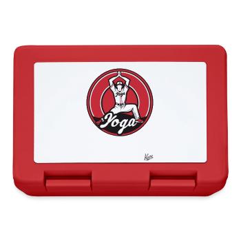 Funny Sports Parody: Baseball Yoga - Lunchbox - red - Front