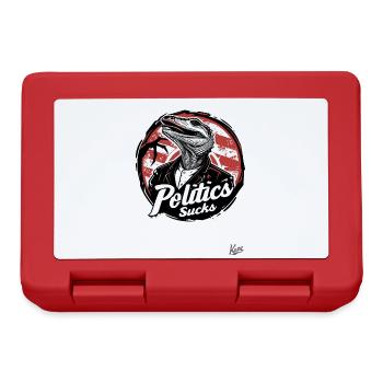 Lizard in a suit: Politics is annoying - Lunchbox - red - Front