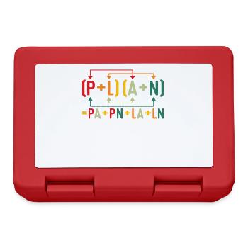 Mon plan a été déjoué Funny Math Teacher Pun Sci - Boîte à goûter - rouge - Devant