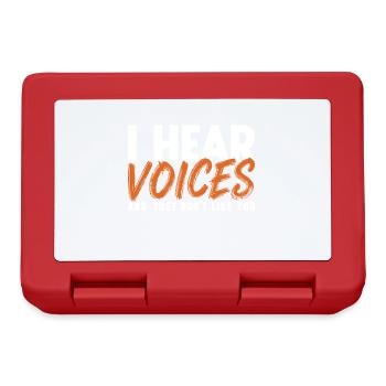 I hear Voices and they dont like you Humor Quote G - Lunchbox - red - Front