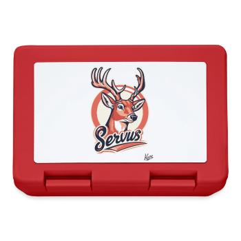 Proud red fallow deer: Deer says goodbye - Lunchbox - red - Front