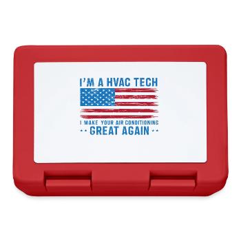 Make your Air Conditioning Great Again Funny HVAC - Lunchbox - red - Front