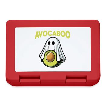 Avocaboo Funny Avocado Halloween Costume Ghost Boo - Lunchbox - red - Front