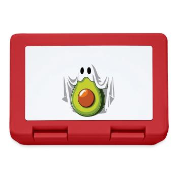 Avocaboo Funny Avocado Halloween Costume Ghost Boo - Lunchbox - red - Front
