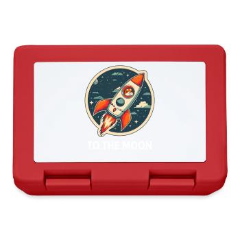 Vers la Lune Shiba Inu Rocket Crypto Dog Bitcoin. - Boîte à goûter - rouge - Devant