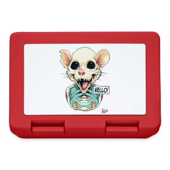 Hamster rat skeleton says hello - Lunchbox - red - Front