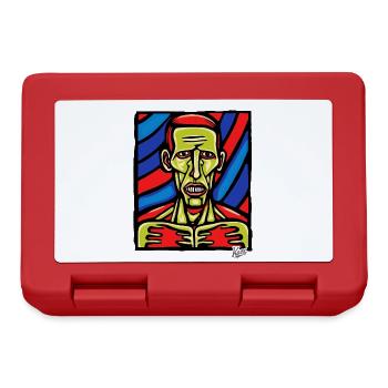 Abstrakte Kunst eines Zombie - Brotdose - Rot - Vorne