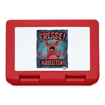 The sow the crazy pig - keep your mouth shut, work - Lunchbox - red - Front