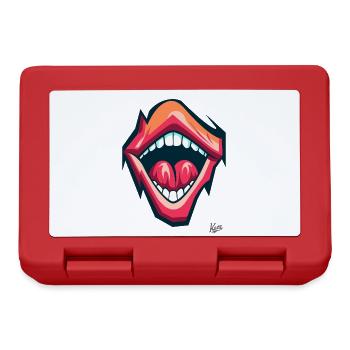 Screaming mouth: Design to scream beautiful! - Lunchbox - red - Front