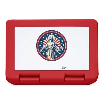 Patriotic American Jesus - Lunchbox - red - Front