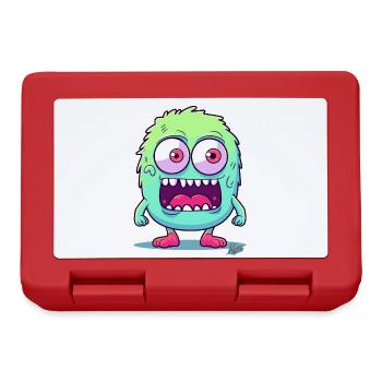 Monstre mignon et drôle - Boîte à goûter - rouge - Devant