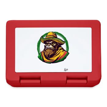 Sasquatch Bigfoot mexicain avec sombrero - Boîte à goûter - rouge - Devant