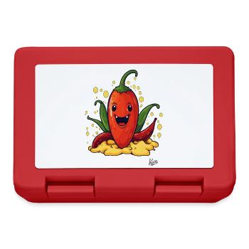 7032 Funny Happy Paprika Pepperoni Chili - Boîte à goûter - rouge - Devant