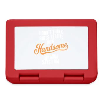I Don't Think Girls Realize How Handsome My Mom Sa - Lunchbox - red - Front