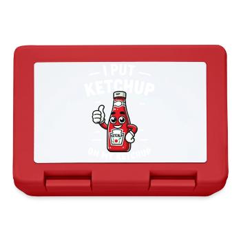 J’ai mis du ketchup sur ma bouteille de ketchup Funny Sauce Ent - Boîte à goûter - rouge - Devant