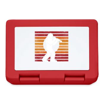 Sasquatch Bigfoot Transverse Flute Sunset Vintage - Lunchbox - red - Front