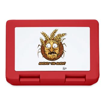 Against the Current: Cartoon Grain Face - Lunchbox - red - Front
