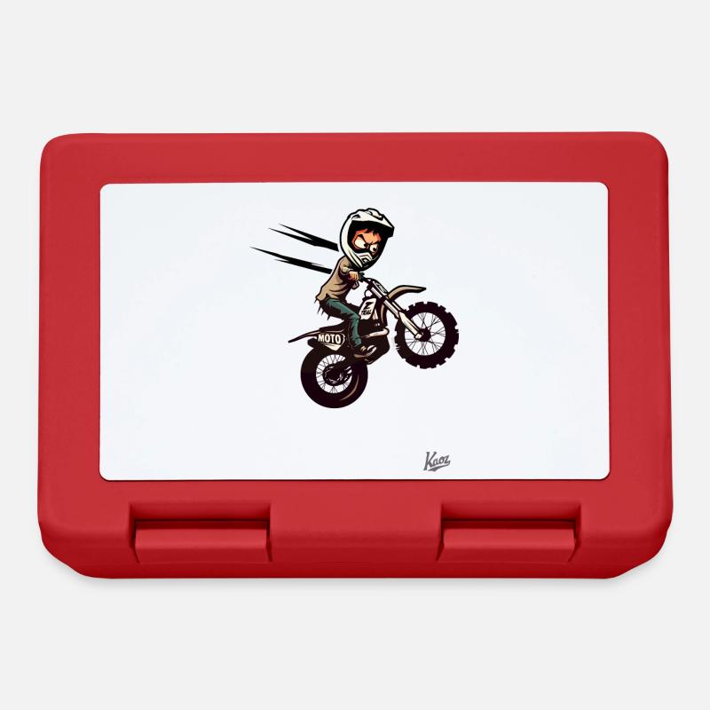 Super pilote de motocross fou de saut - Boîte à goûter - rouge