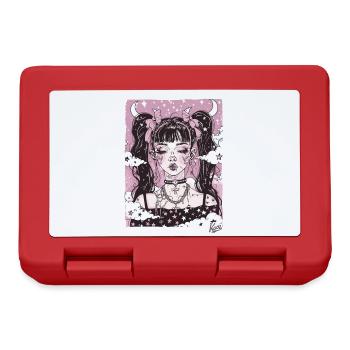 Super Cool Beauty: Grunge Emo Girl - Lunchbox - red - Front