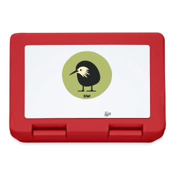 Abstrakt komischer Kiwi Vogel - Brotdose - Rot - Vorne