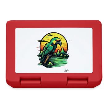 Sunset and a green parrot - Lunchbox - red - Front
