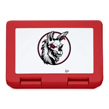Passive Aggressive Horror Zombie Llama - Lunchbox - red - Front