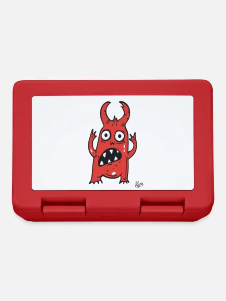 soft cry of the little funny monster - Lunchbox - red