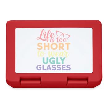 Life is too short to wear ugly glasses Optician Op - Lunchbox - red - Front