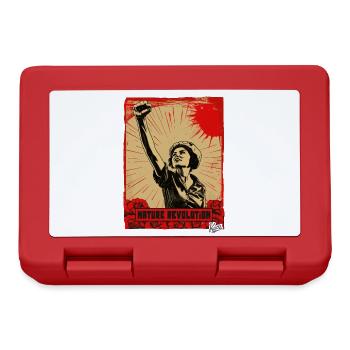 Révolution de la nature et femme aux fleurs - Boîte à goûter - rouge - Devant