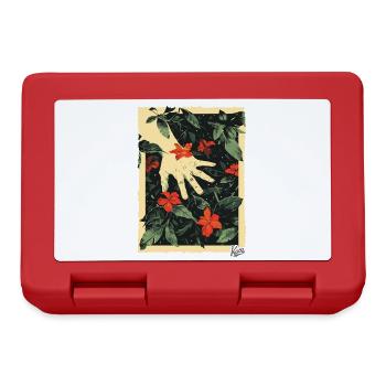 Style de propagande : La main sur les plantes au paradis - Boîte à goûter - rouge - Devant
