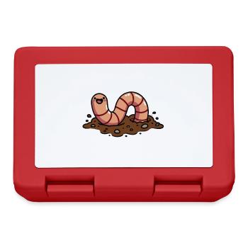 Ask me about my Worms Funny Composter Gardening - Lunchbox - red - Front
