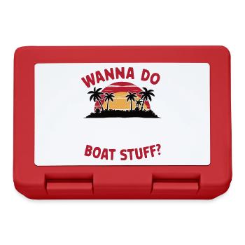 Willst du Boat Stuff machen? Besitzer Kapitän Lustiger Spruch - Brotdose - Rot - Vorne
