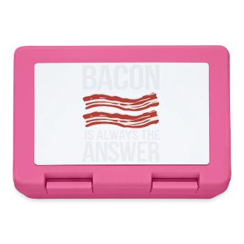 Bacon is Always the answer Funny Pork Meat Lover - Lunchbox - pink - Front