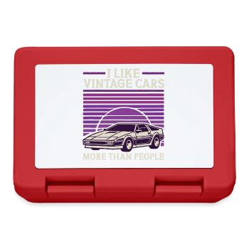J’aime les voitures anciennes plus que les gens Drôle Vintage - Boîte à goûter - rouge - Devant