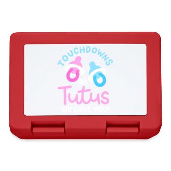Touchdowns oder Tutus für Gender-Reveal-Partys - Brotdose - Rot - Vorne