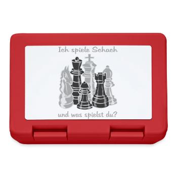 Schach figuren - Brotdose - Rot - Vorne
