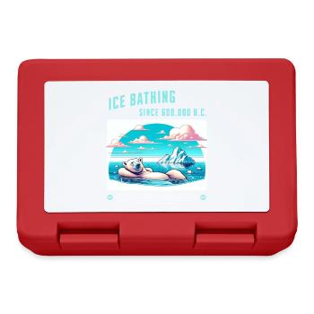Relaxed polar bear while bathing in the Arctic - Lunchbox - red - Front