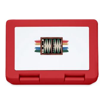 Life's a Game Backgammon is serious Lovers Board G - Lunchbox - red - Front