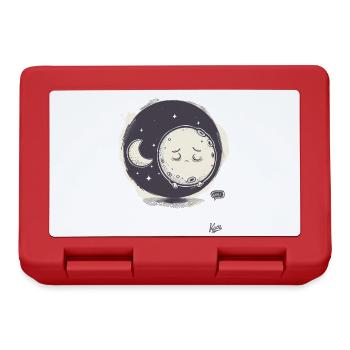 Petite lune douce lune dort - Boîte à goûter - rouge - Devant